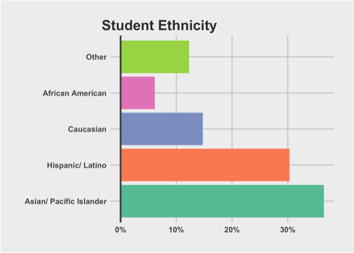 graph of ethnicity distribution